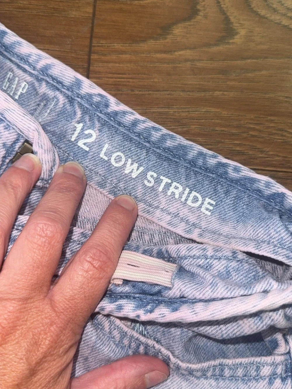 GAPkids Pink Acid Washed Loe Stride Wide-Leg Jeans